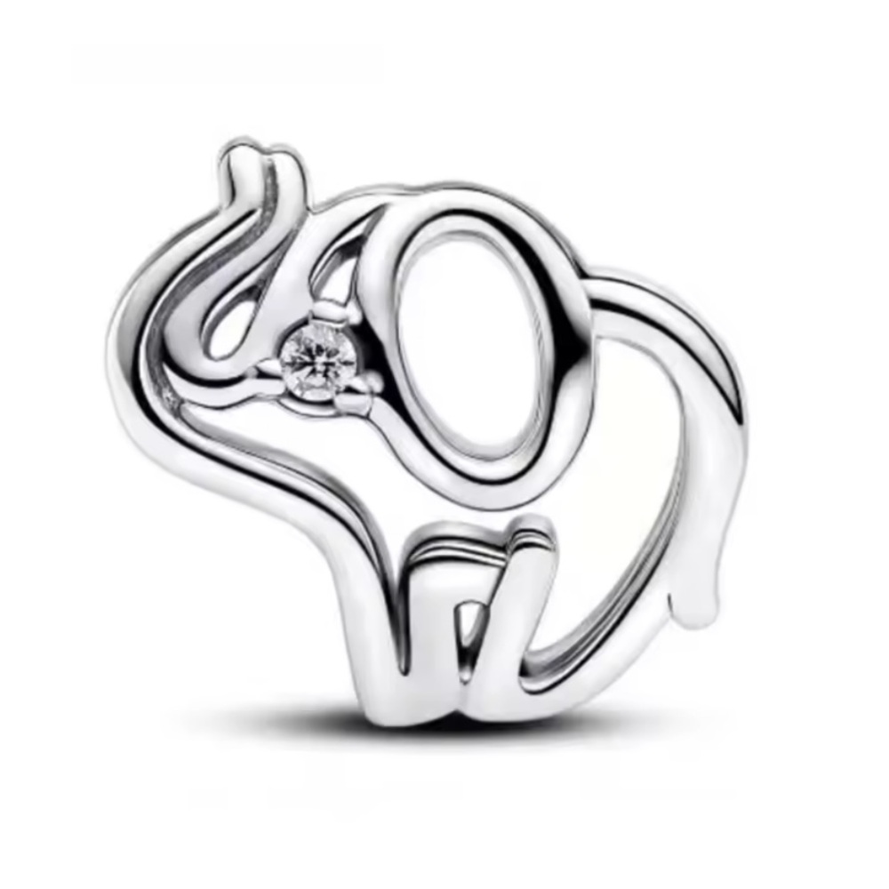 NWOT  Openwork Elephant Charm Sterling Silver 925